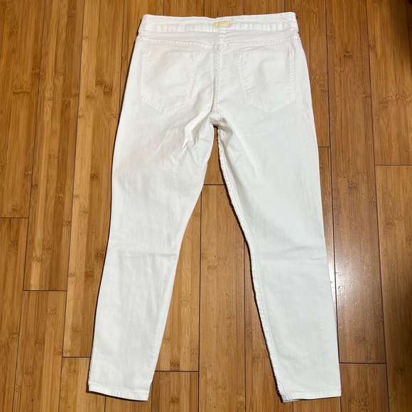 MOTHER The Looker Crop Jeans White Stayin Alive Size 29 - Picture 9 of 16
